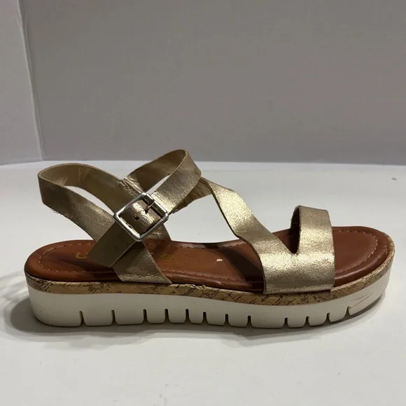 Unisa Gold Strappy Sandals - Picture 5 of 12